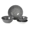Schaaltje black print blaadjes - ø21x7 cm