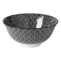 Schaaltje black print blaadjes - ø16x6.5 cm
