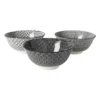 Schaaltje black print streep - ø16x6.5 cm