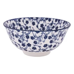 Schaaltje blue print - flowers - ⌀15 cm