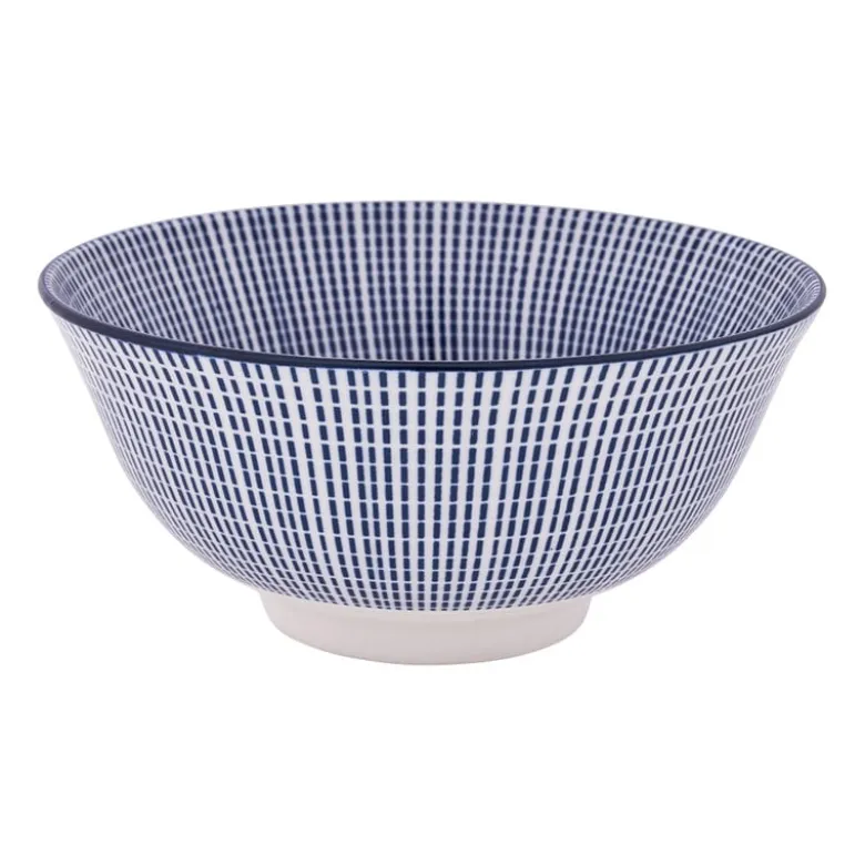 Schaaltje blue print - stripes - ⌀15 cm