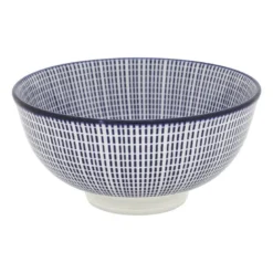 Schaaltje blue print - stripes - ⌀12 cm