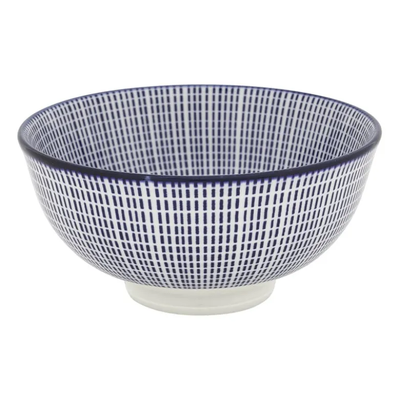Schaaltje blue print - stripes - ⌀12 cm