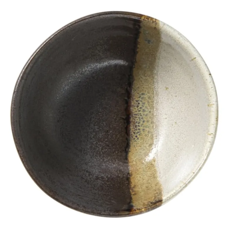 Schaaltje cortado klein - beige/zwart - ø9x4.2 cm