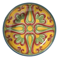 Schaaltje Diaz middel - geel/groen - ø12.2x2.5 cm