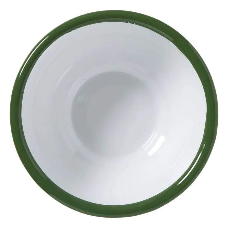 Schaaltje emaille - roze/groen - ø12x4 cm