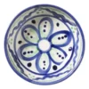 Schaaltje flor plat - groen/blauw - ø10 cm