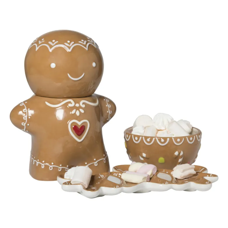Schaaltje gingerbread - bruin - 14.9x25.8 cm