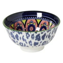 Schaaltje klein Bella - blauw/roze - ø9x4.6 cm