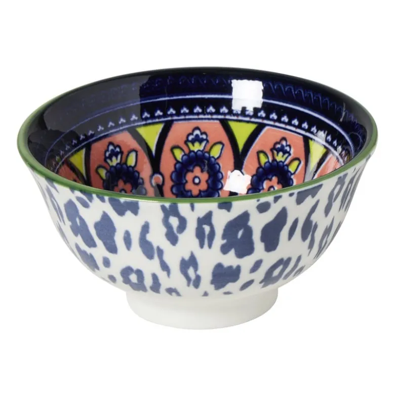 Schaaltje klein Bella - blauw/roze - ø9x4.6 cm