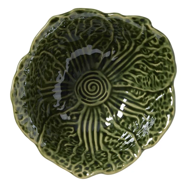 Schaaltje koolblad - groen - ø14x6.2 cm