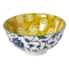 Schaaltje middel Bianca - geel/blauw - ø12x5.8 cm