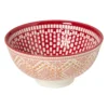Schaaltje middel Bibi - roze/rood - ø12x5.8 cm