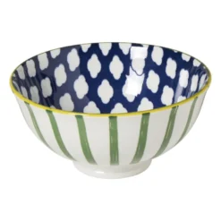 Schaaltje middel Bowie - groen/blauw - ø12x5.8 cm