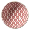 Schaaltje Mirna bloem klein - rood/wit - ø12x5.8 cm