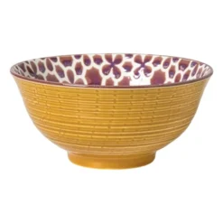 Schaaltje Nore groot - paars/geel - ø15.8x7.3 cm