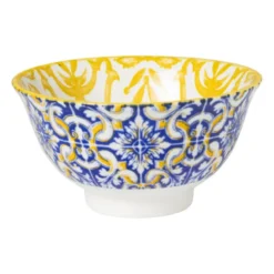 Schaaltje Nour - blauw/geel - ø9.2x4.8 cm