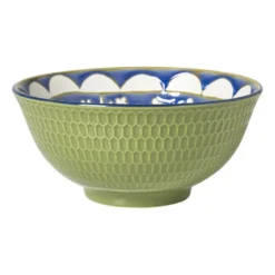 Schaaltje Rene groot - groen/blauw - ø15.8x7.3 cm