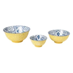 Schaaltje Sen - blauw/geel - ø12.3x5.8 cm