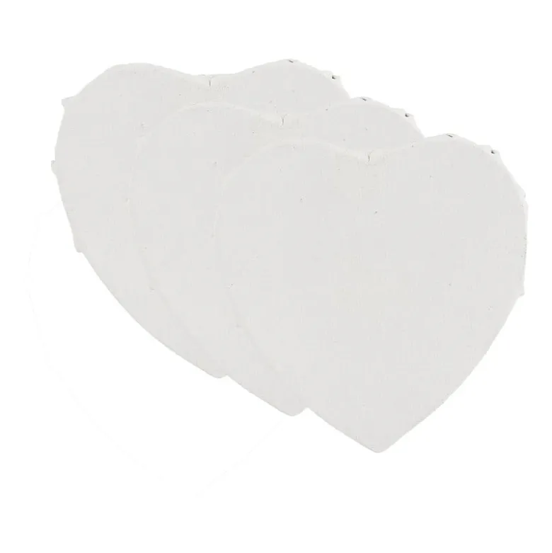 Schildersdoek hart - set van 3 - 10 cm