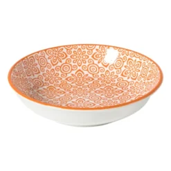 Schoteltje Anke - groen/oranje - ø9.7x2 cm