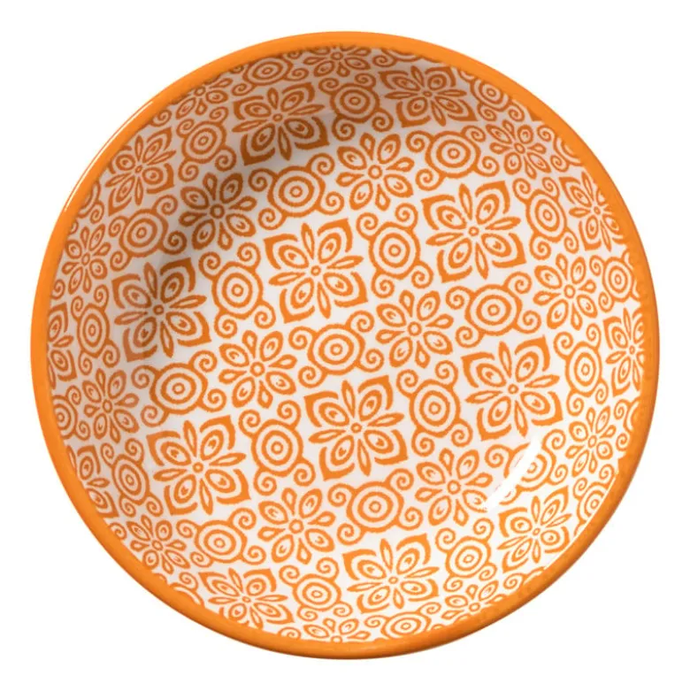 Schoteltje Anke - groen/oranje - ø9.7x2 cm
