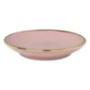 Schoteltje met gouden rand - roze - ø9 cm