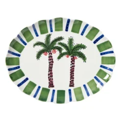 Serveerbord palmboom - multikleur - 3x39x32 cm