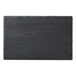 Serveereplateau leisteen rechthoekig - grijs - 22x14 cm