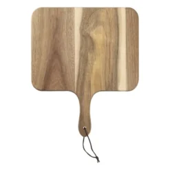 Serveerplank acacia met handvat - 34x29 cm