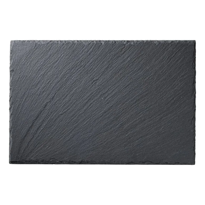Serveerplateau leisteen rechthoekig - grijs - 30x20 cm
