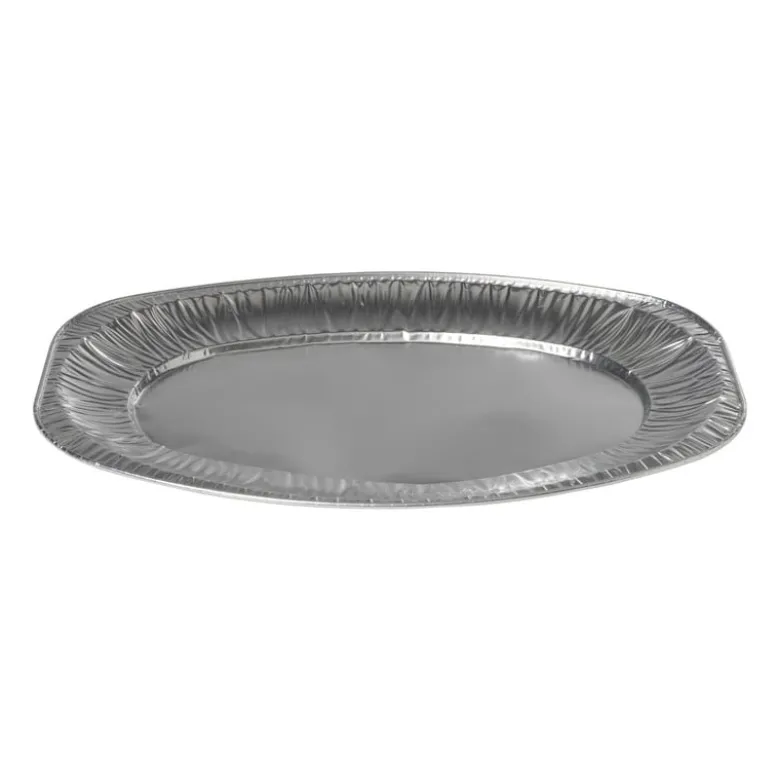 Serveerschaal - aluminium - 2.4x35.2x24.7 cm - set van 3