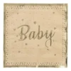Servetten baby - goudkleurig - set van 16