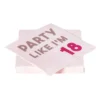 Servetten 18 jaar - roze - set van 20