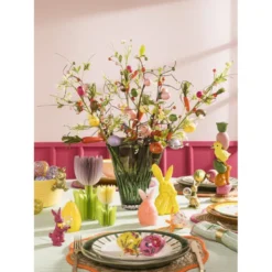 Servetten streep - groen/wit - set van 2 - 40x40 cm