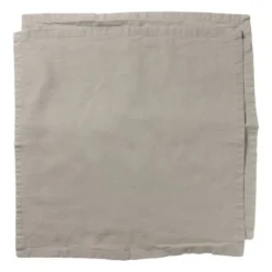 Servet zand - taupe - set van 2 - 40x40 cm