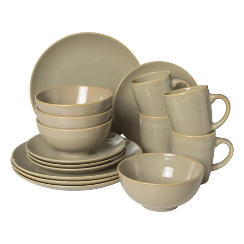 Serviesset - beige - 16-delig - 4 persoons - reactive glaze