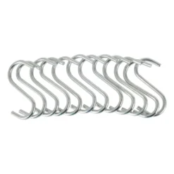 S haken - rvs - set van 12