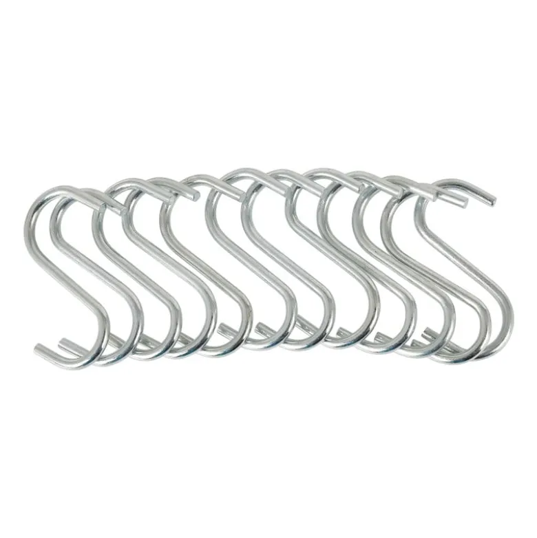 S haken - rvs - set van 12