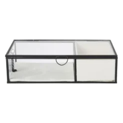 Sieradendoos met ringhouder - zwart - 25x15x6.5 cm