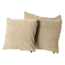Sierkussen met blokjes - beige - 45x45 cm