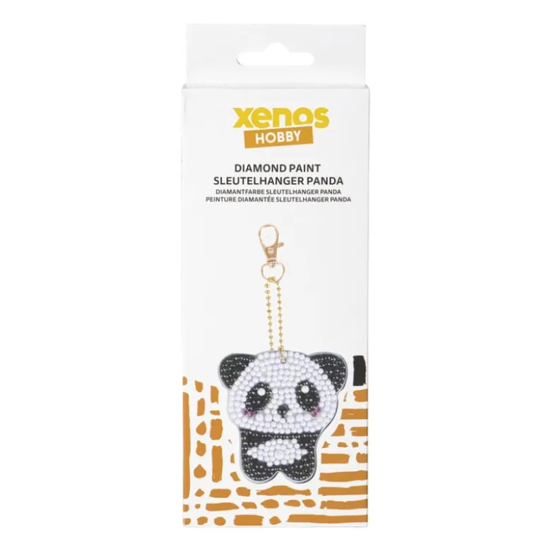Sleutelhanger panda DIY - zwart/wit