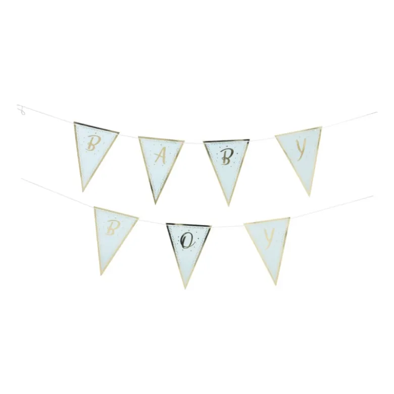 Slinger baby boy - blauw/goud - 2x200 cm