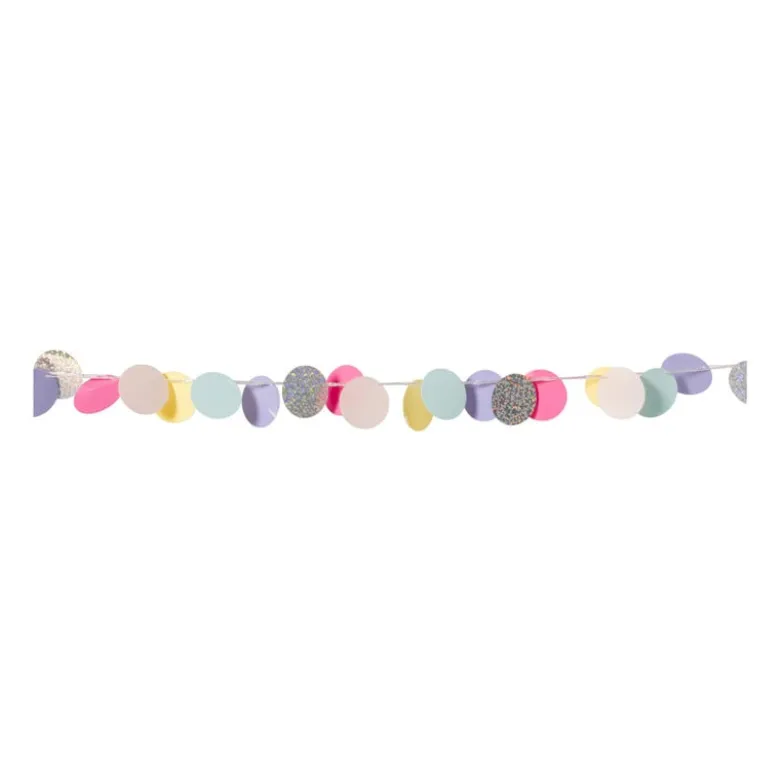 Slinger gekleurde rondjes - papier - 50 cm