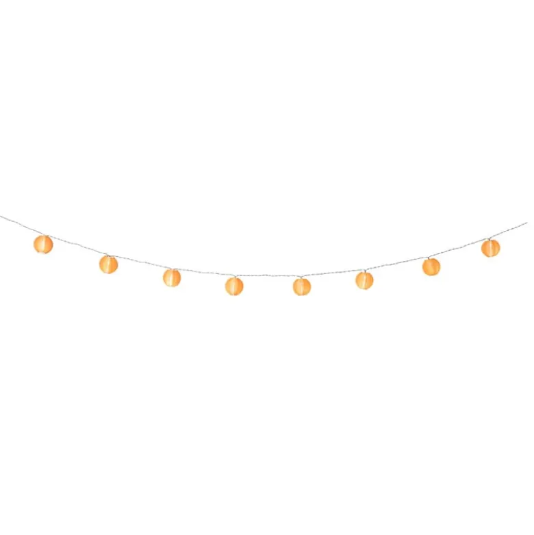 Slinger met 10 solar lampjes - oranje - 4 meter
