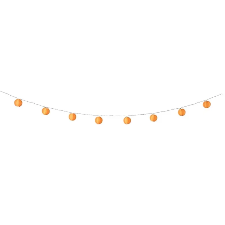 Slinger met 10 solar lampjes - oranje - 4 meter