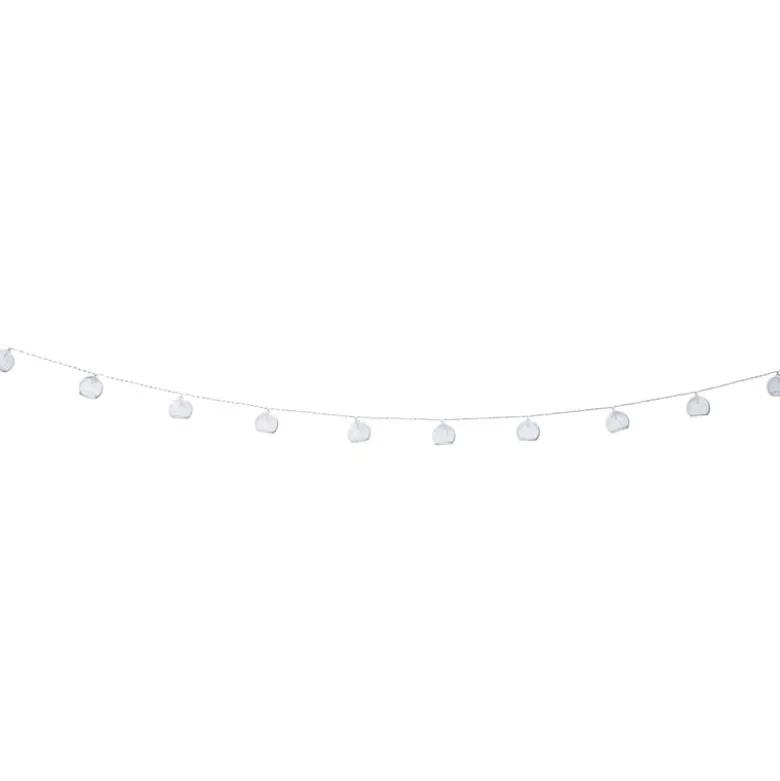 Slinger met 10 solar lampjes - zwart - 380 cm