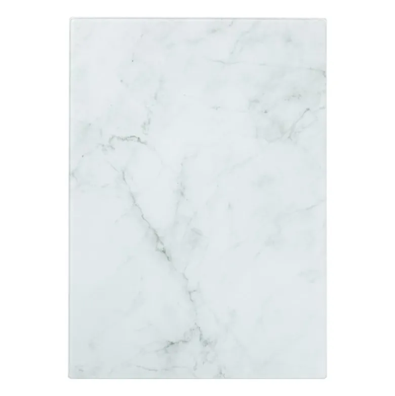 Snijplank marmeren look - wit - 30x42x0.04 cm