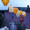 Solar barok lampion cilinder - groen - ø18x33 cm