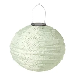 Solar barok lampion rond - groen - ø30 cm